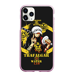 Чехол iPhone 11 Pro матовый One Piece Trafalgar Water, цвет: 3D-розовый