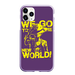 Чехол iPhone 11 Pro матовый One Piece We Go World, цвет: 3D-светло-сиреневый