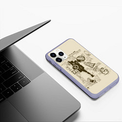 Чехол iPhone 11 Pro матовый One Piece, цвет: 3D-светло-сиреневый — фото 2