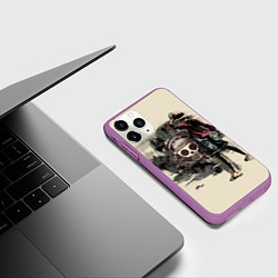 Чехол iPhone 11 Pro матовый One Piece, цвет: 3D-фиолетовый — фото 2