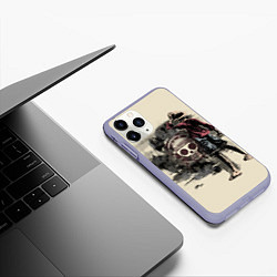 Чехол iPhone 11 Pro матовый One Piece, цвет: 3D-светло-сиреневый — фото 2