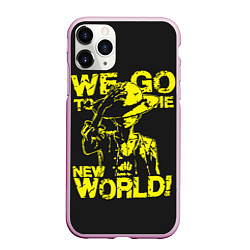 Чехол iPhone 11 Pro матовый One Piece We Go World, цвет: 3D-розовый