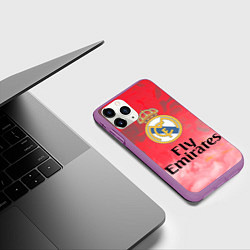 Чехол iPhone 11 Pro матовый Реал Мадрид, цвет: 3D-фиолетовый — фото 2