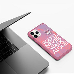 Чехол iPhone 11 Pro матовый LIVERPOOL, цвет: 3D-малиновый — фото 2