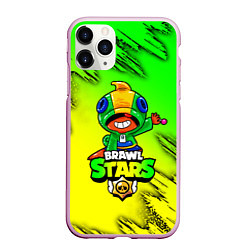 Чехол iPhone 11 Pro матовый Brawl Stars LEON, цвет: 3D-розовый