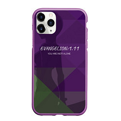 Чехол iPhone 11 Pro матовый Evangelion: 111, цвет: 3D-фиолетовый
