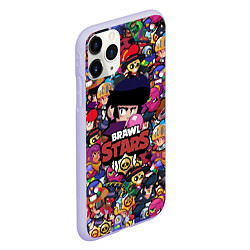 Чехол iPhone 11 Pro матовый BRAWL STARS BIB, цвет: 3D-светло-сиреневый — фото 2