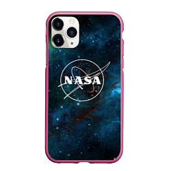 Чехол iPhone 11 Pro матовый NASA, цвет: 3D-малиновый