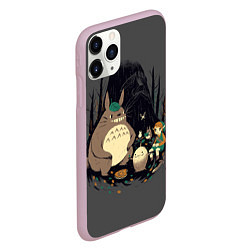 Чехол iPhone 11 Pro матовый Totoro, цвет: 3D-розовый — фото 2