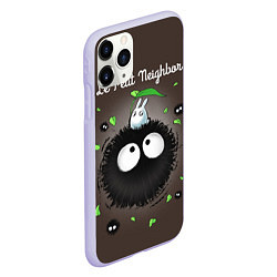 Чехол iPhone 11 Pro матовый My Neighbor Totoro, цвет: 3D-светло-сиреневый — фото 2