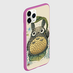 Чехол iPhone 11 Pro матовый My Neighbor Totoro, цвет: 3D-фиолетовый — фото 2