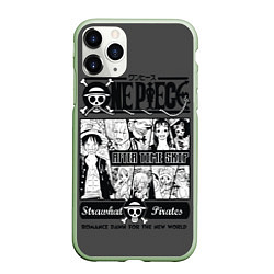 Чехол iPhone 11 Pro матовый One Piece, цвет: 3D-салатовый