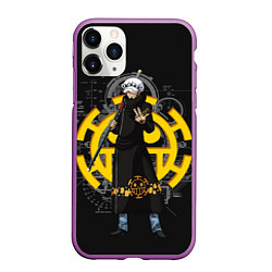 Чехол iPhone 11 Pro матовый One Piece, цвет: 3D-фиолетовый