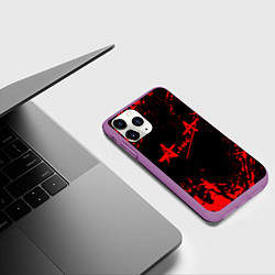 Чехол iPhone 11 Pro матовый АлисА, цвет: 3D-фиолетовый — фото 2