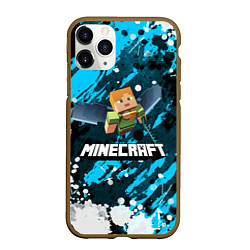Чехол iPhone 11 Pro матовый Minecraft Майнкрафт