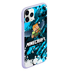 Чехол iPhone 11 Pro матовый Minecraft Майнкрафт, цвет: 3D-светло-сиреневый — фото 2