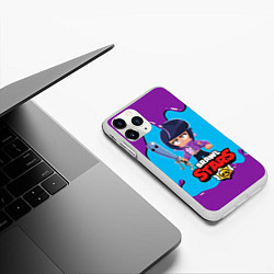 Чехол iPhone 11 Pro матовый BRAWL STARS BIBI, цвет: 3D-белый — фото 2