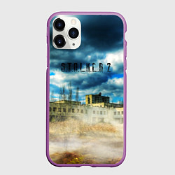 Чехол iPhone 11 Pro матовый STALKER 2Чернобыль, цвет: 3D-фиолетовый