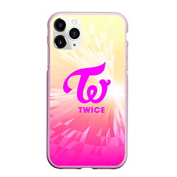 Чехол iPhone 11 Pro матовый TWICE, цвет: 3D-розовый