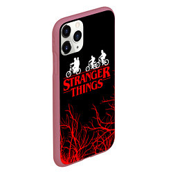 Чехол iPhone 11 Pro матовый STRANGER THINGS, цвет: 3D-малиновый — фото 2