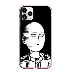 Чехол iPhone 11 Pro матовый ONE-PUNCH MAN, цвет: 3D-розовый