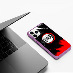 Чехол iPhone 11 Pro матовый KIMETSU NO YAIBA, цвет: 3D-фиолетовый — фото 2