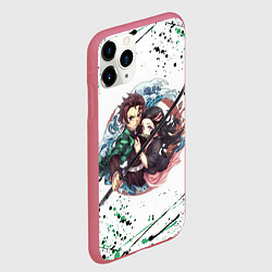 Чехол iPhone 11 Pro матовый KIMETSU NO YAIBA, цвет: 3D-малиновый — фото 2