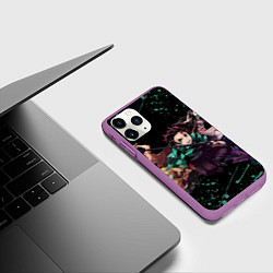 Чехол iPhone 11 Pro матовый KIMETSU NO YAIBA, цвет: 3D-фиолетовый — фото 2