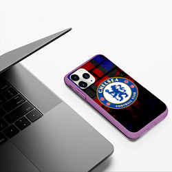 Чехол iPhone 11 Pro матовый Chelsea, цвет: 3D-фиолетовый — фото 2