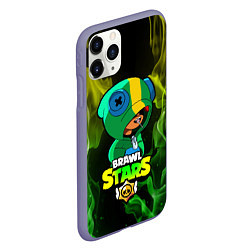 Чехол iPhone 11 Pro матовый Brawl Stars LEON, цвет: 3D-серый — фото 2