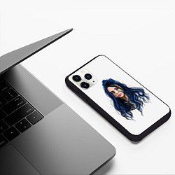 Чехол iPhone 11 Pro матовый BILLIE EILISH, цвет: 3D-черный — фото 2