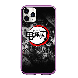 Чехол iPhone 11 Pro матовый KIMETSU NO YAIBA, цвет: 3D-фиолетовый