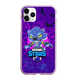 Чехол iPhone 11 Pro матовый BRAWL STARS ОБОРОТЕНЬ LEON, цвет: 3D-розовый