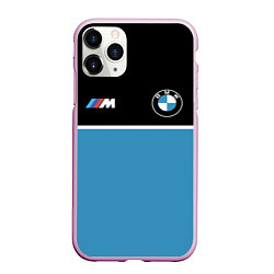 Чехол iPhone 11 Pro матовый BMW БМВ, цвет: 3D-розовый