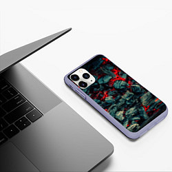 Чехол iPhone 11 Pro матовый Уголь, цвет: 3D-светло-сиреневый — фото 2