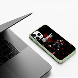 Чехол iPhone 11 Pro матовый Slipknot, цвет: 3D-салатовый — фото 2