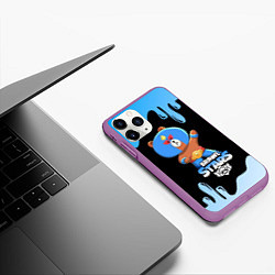 Чехол iPhone 11 Pro матовый BRAWL STARS EL BROWN, цвет: 3D-фиолетовый — фото 2