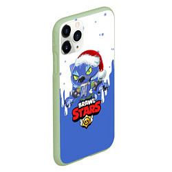 Чехол iPhone 11 Pro матовый BRAWL STARS ОБОРОТЕНЬ LEON, цвет: 3D-салатовый — фото 2