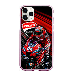 Чехол iPhone 11 Pro матовый Andrea Dovizioso, цвет: 3D-розовый