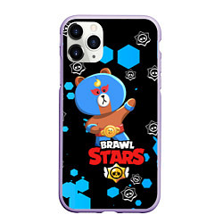 Чехол iPhone 11 Pro матовый BRAWL STARS EL BROWN, цвет: 3D-светло-сиреневый