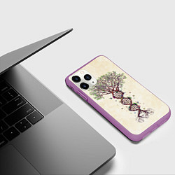 Чехол iPhone 11 Pro матовый Дерево жизни, цвет: 3D-фиолетовый — фото 2