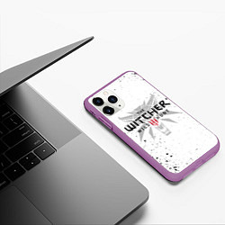 Чехол iPhone 11 Pro матовый ВЕДЬМАК, цвет: 3D-фиолетовый — фото 2