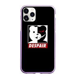 Чехол iPhone 11 Pro матовый Monokuma, цвет: 3D-сиреневый