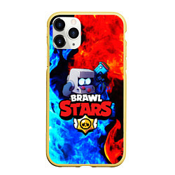 Чехол iPhone 11 Pro матовый BRAWL STARS 8 BIT, цвет: 3D-желтый