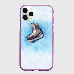 Чехол iPhone 11 Pro матовый Фмгурное катание, цвет: 3D-фиолетовый