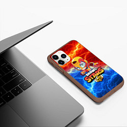 Чехол iPhone 11 Pro матовый BRAWL STARS MAX, цвет: 3D-коричневый — фото 2