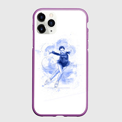 Чехол iPhone 11 Pro матовый Фигурное катание, цвет: 3D-фиолетовый