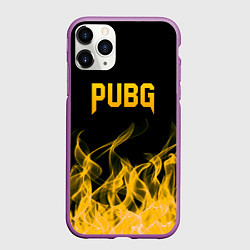 Чехол iPhone 11 Pro матовый PUBG, цвет: 3D-фиолетовый
