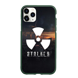 Чехол iPhone 11 Pro матовый STALKER, цвет: 3D-темно-зеленый