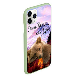 Чехол iPhone 11 Pro матовый Из России с любовью, цвет: 3D-салатовый — фото 2